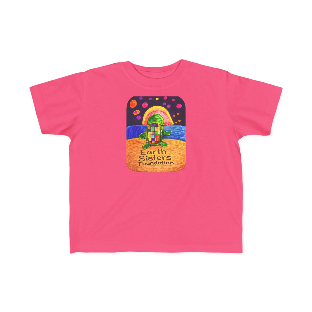 Earth Sisters Foundation Toddler Tee - Colorful Sea Turtle Graphic